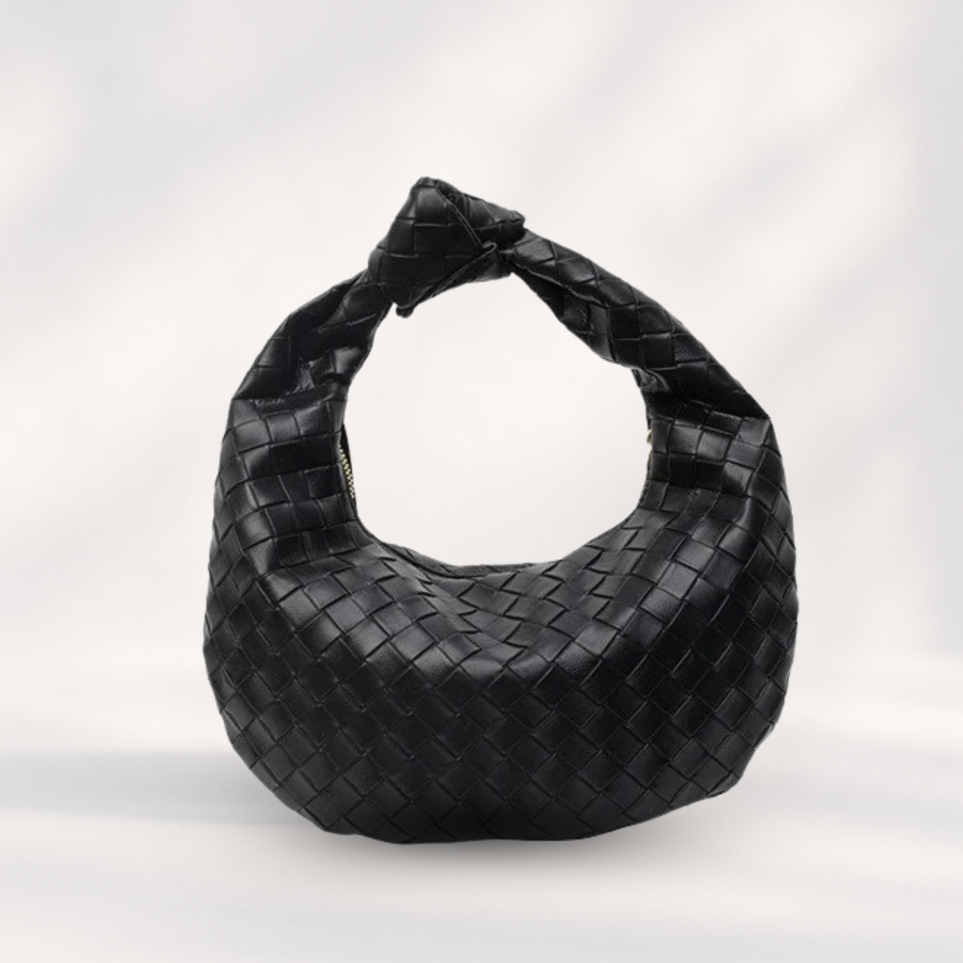 Sérénité Luxe Bag Schultertasche Damen Schwarz Flechtoptik“