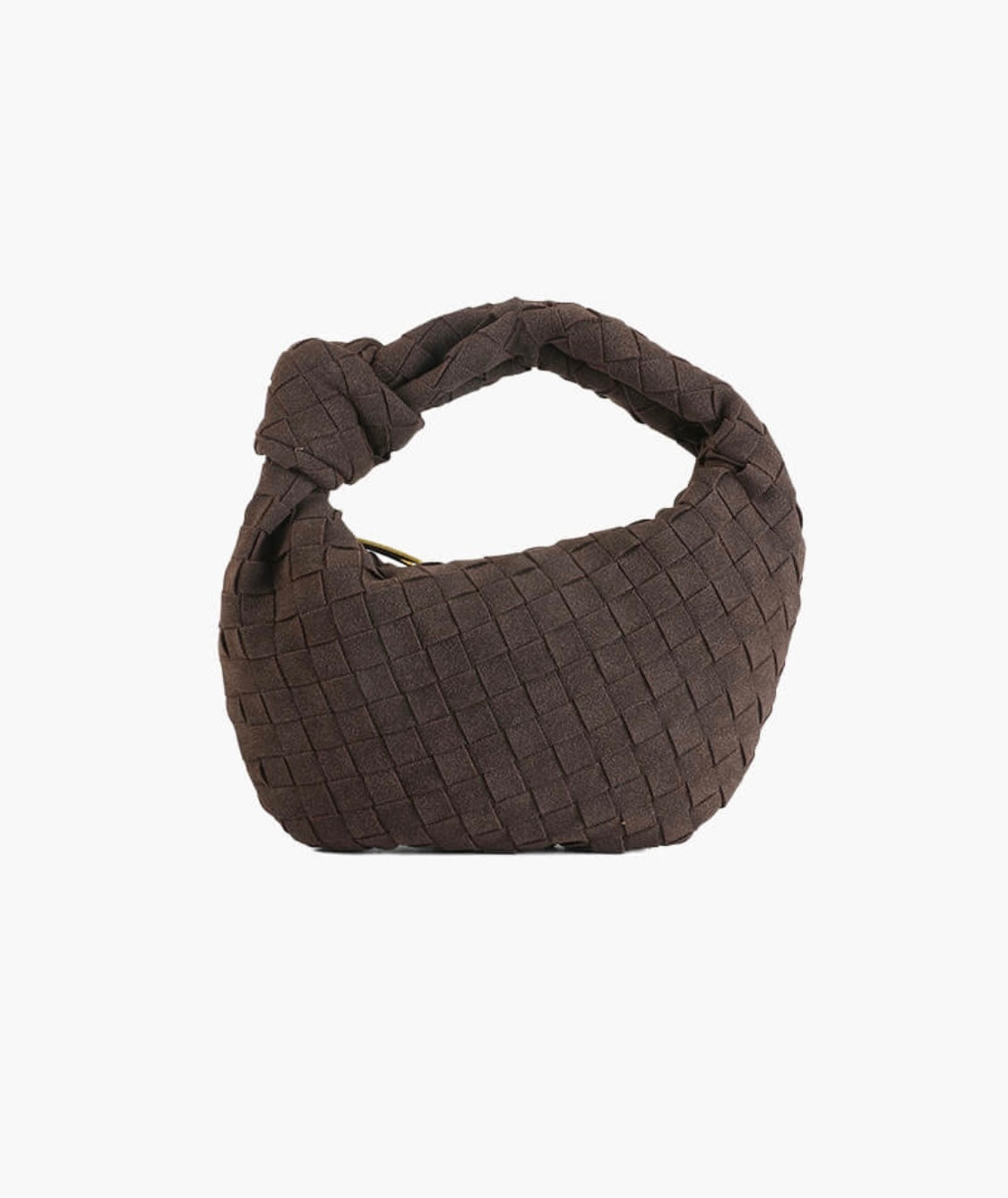 „Sac Tissé Bag Schultertasche Damen Coffee Wildlederoptik“