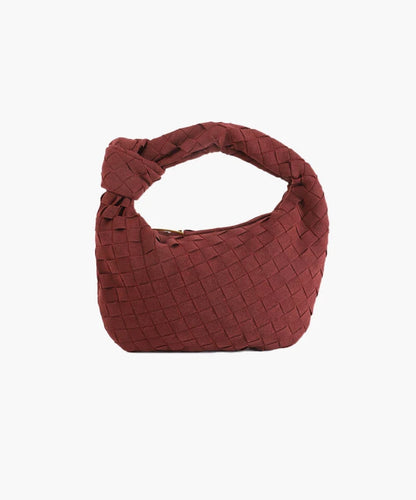 „Sac Tissé Bag Damen Handtasche Red Wildlederoptik“