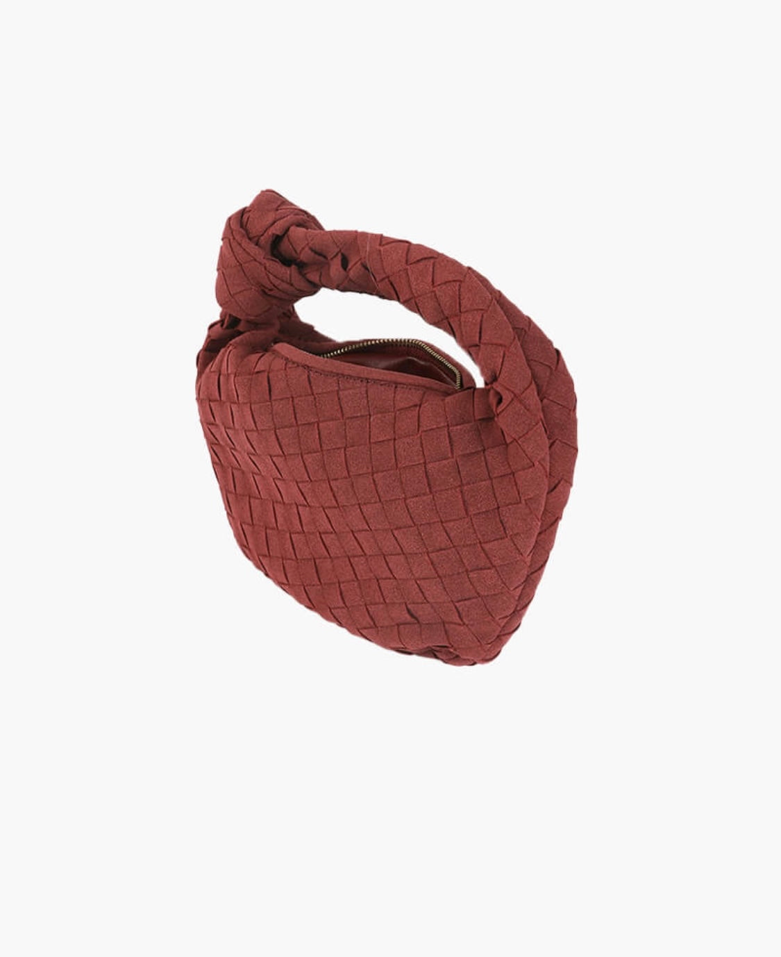 „Sac Tissé Bag Damen Handtasche Rot Wildlederoptik“