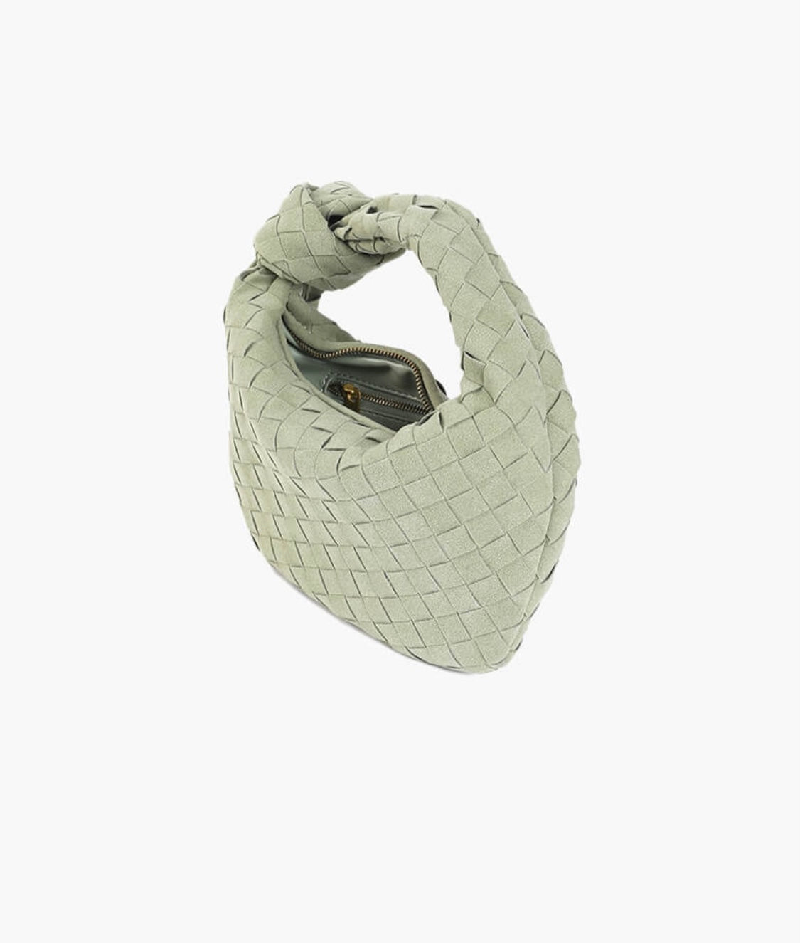 „Sac Tissé Bag Damen Handtasche Green Wildlederoptik“