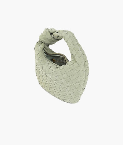 „Sac Tissé Bag Damen Handtasche Green Wildlederoptik“