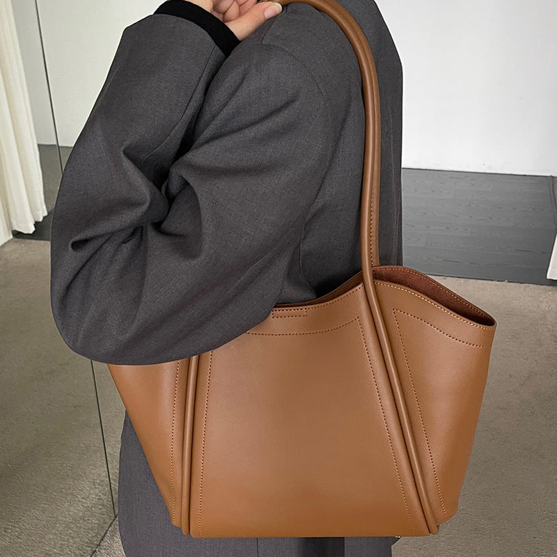 „Noir Élégance Bag Schultertasche Damen Braun Leder“